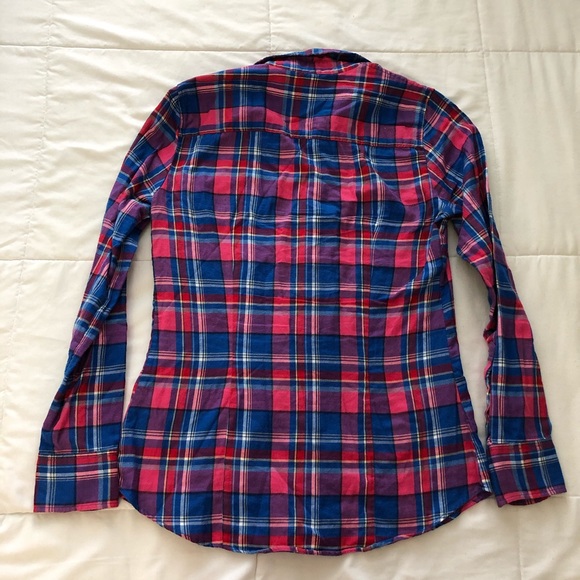 EUC J Crew Factory Women’s Plaid The Perfect Shirt - Picture 3 of 6